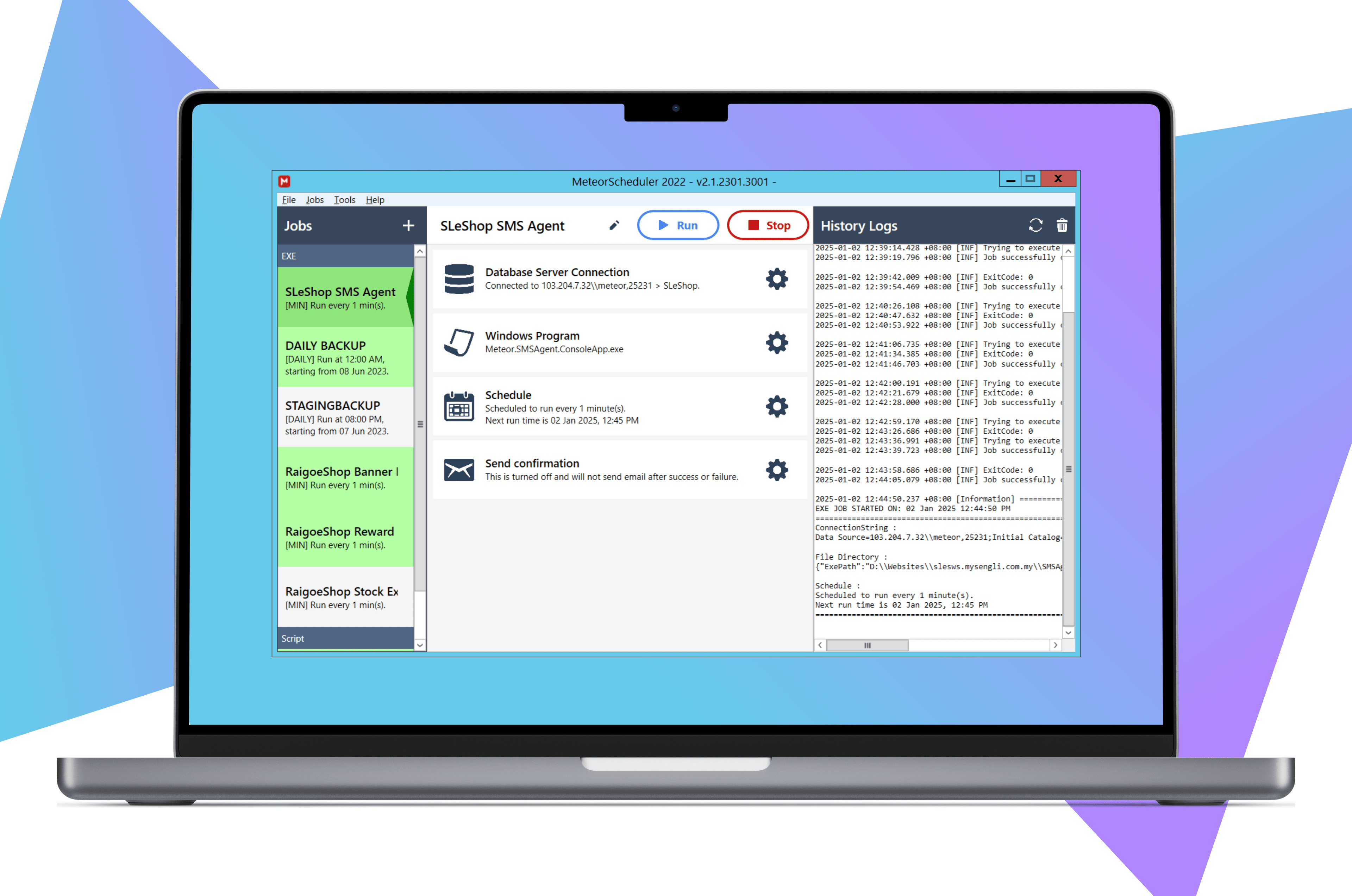 Preview of Meteor Scheduler
